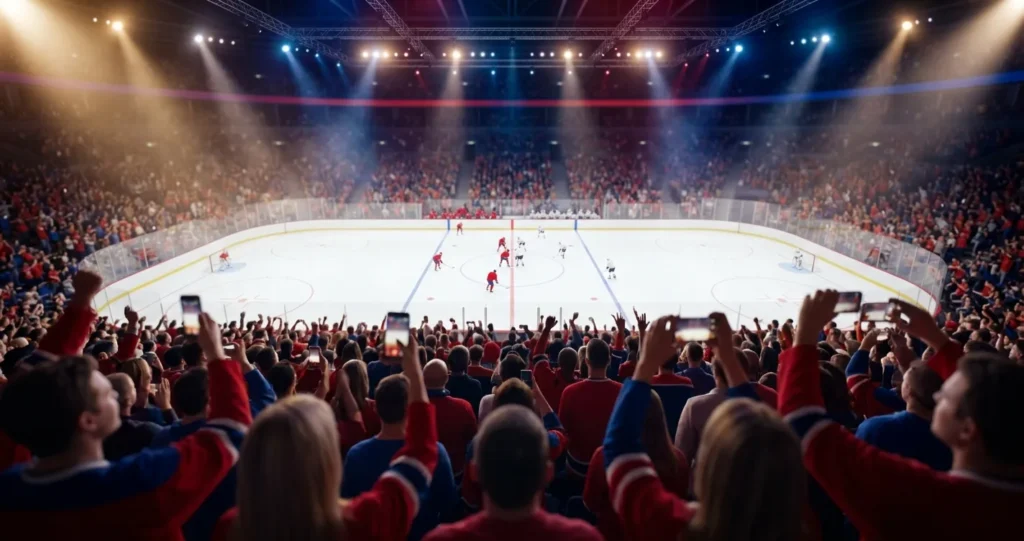 Où regarder le Canadien en 2026-27 : ambiance d'un match de hockey dans un aréna